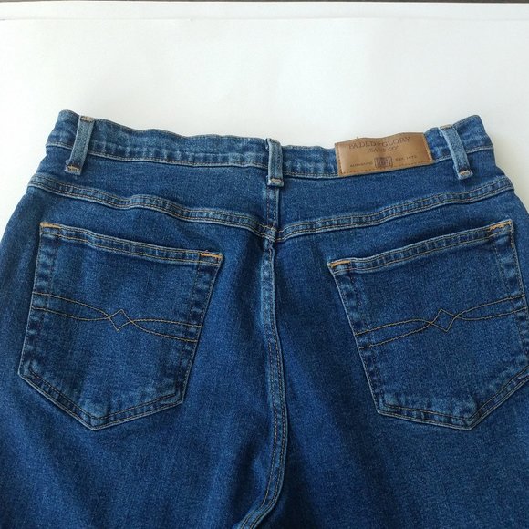 FADED GLORY Womens High Rise Jeans Straight Leg Stonewashed Cottagecore Weekend - Picture 6 of 7